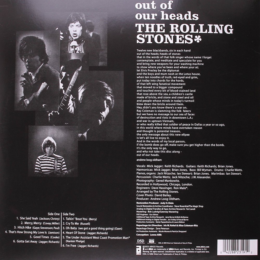 The Rolling Stones Out Of Our Heads UK